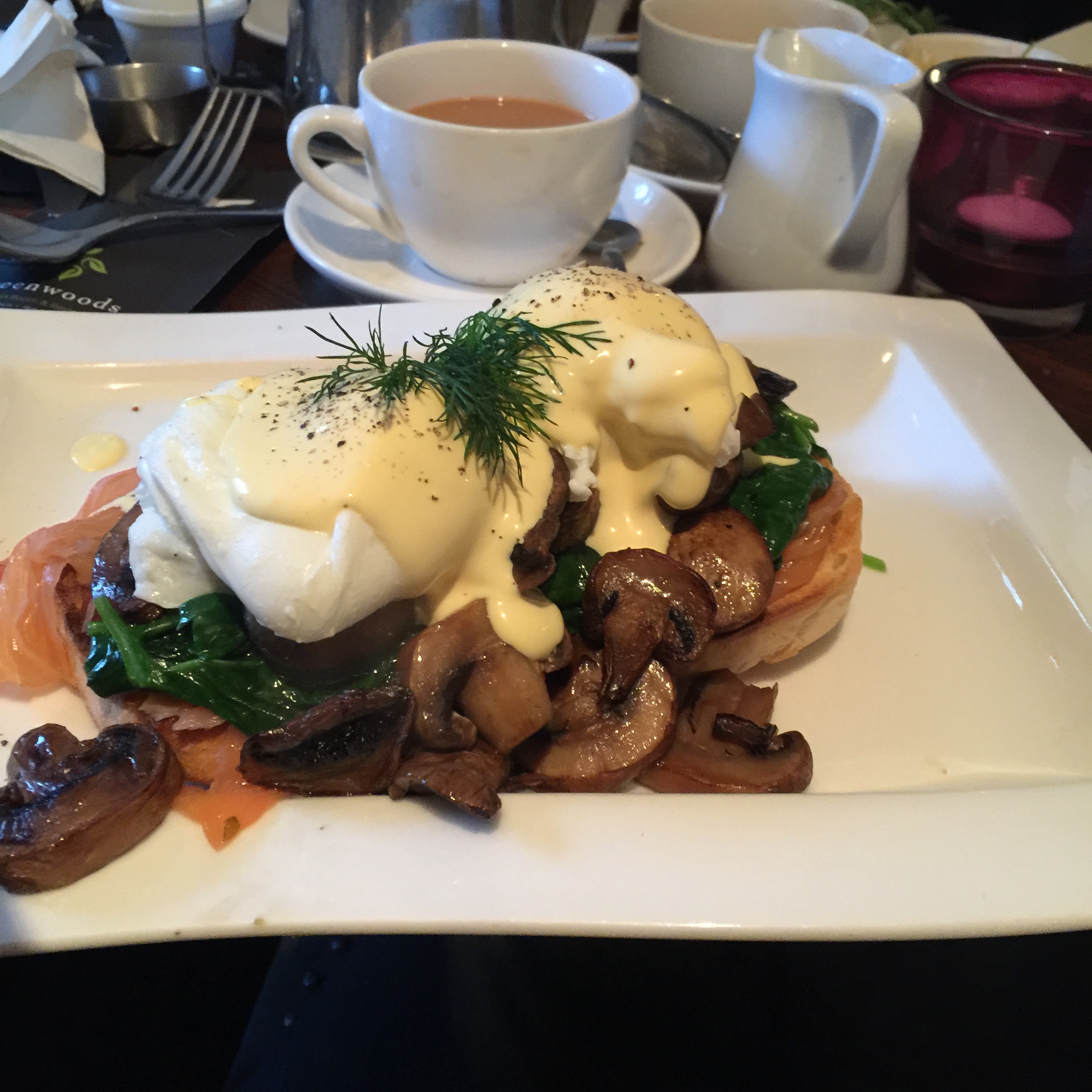 Eggs Royale at the Greenwoods tea room.